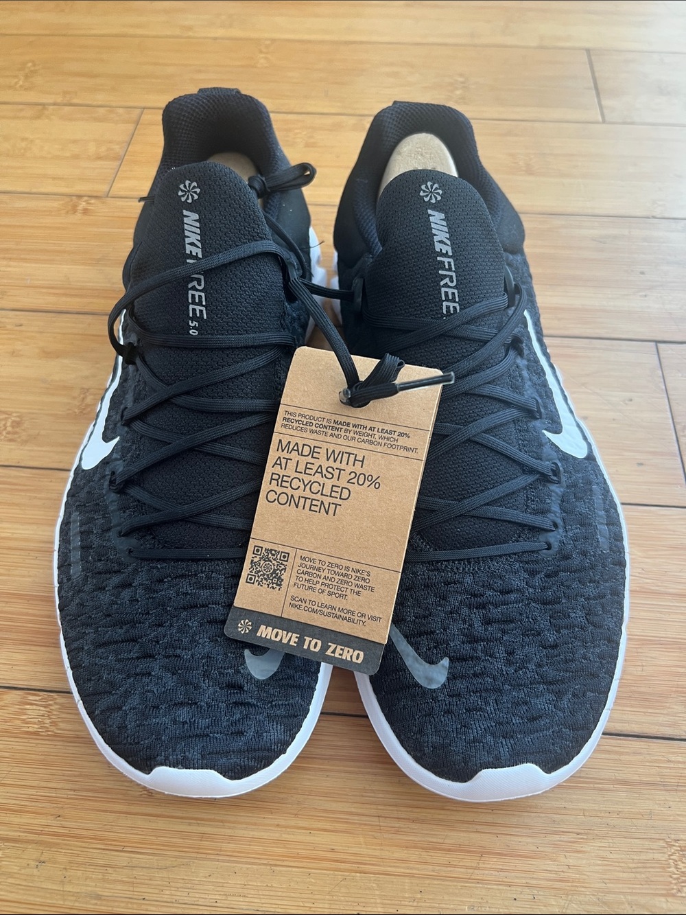 Men’s Nike Free 5.0 Black Lightweight Running Shoes Size 10